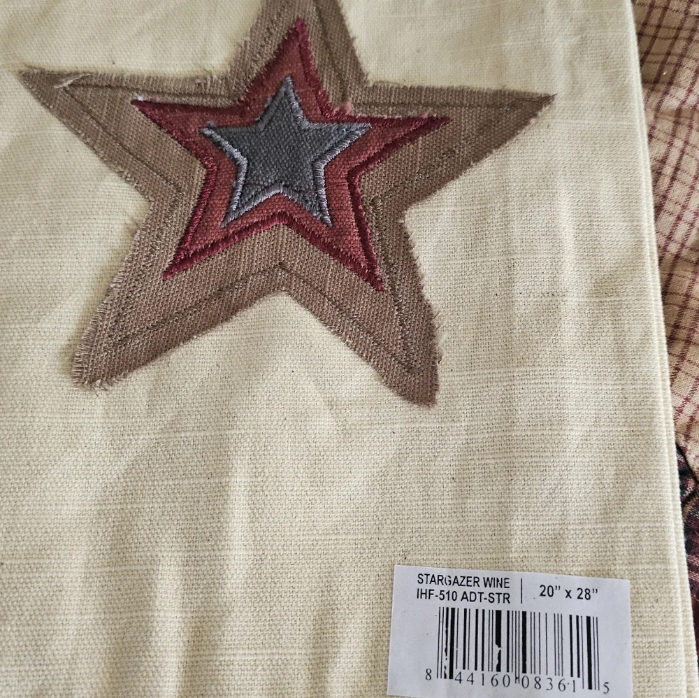 Star Embroidered Bath Towels - Cream and Brown STARGAZER WINE SET OF 2 TEA TOWEL